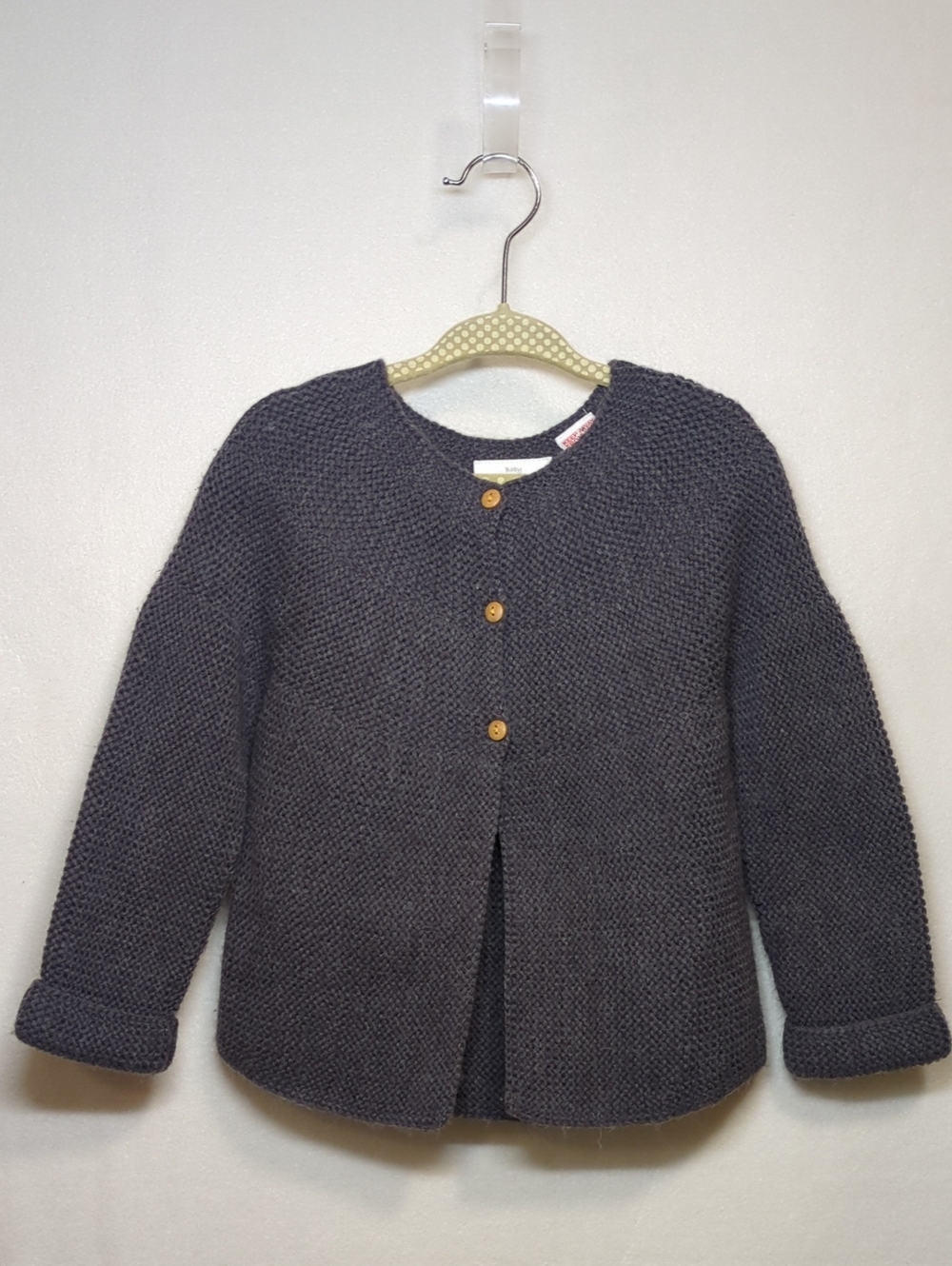 Zara Baby Charcoal Gray Knit Button Cardigan Sweater